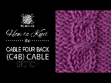 How to Knit the Cable Four Back (C4B) English Style