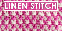 LINEN KNIT STITCH PATTERN Two Colors