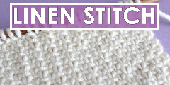 LINEN KNIT STITCH PATTERN One Color